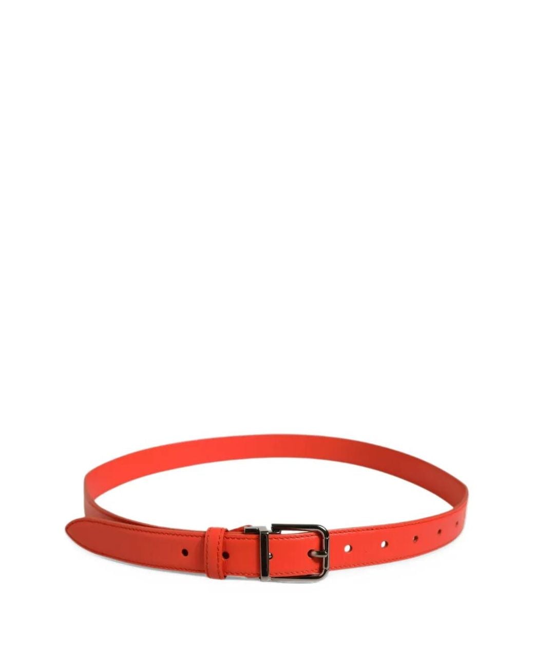 Dolce & Gabbana Red Buckle-Fastening Leather Belt