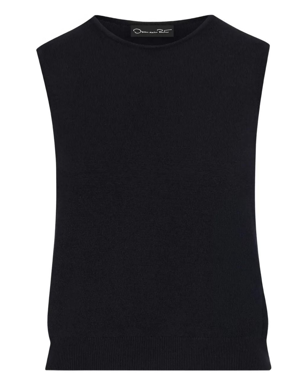 Oscar de la Renta Black Sleeveless Top