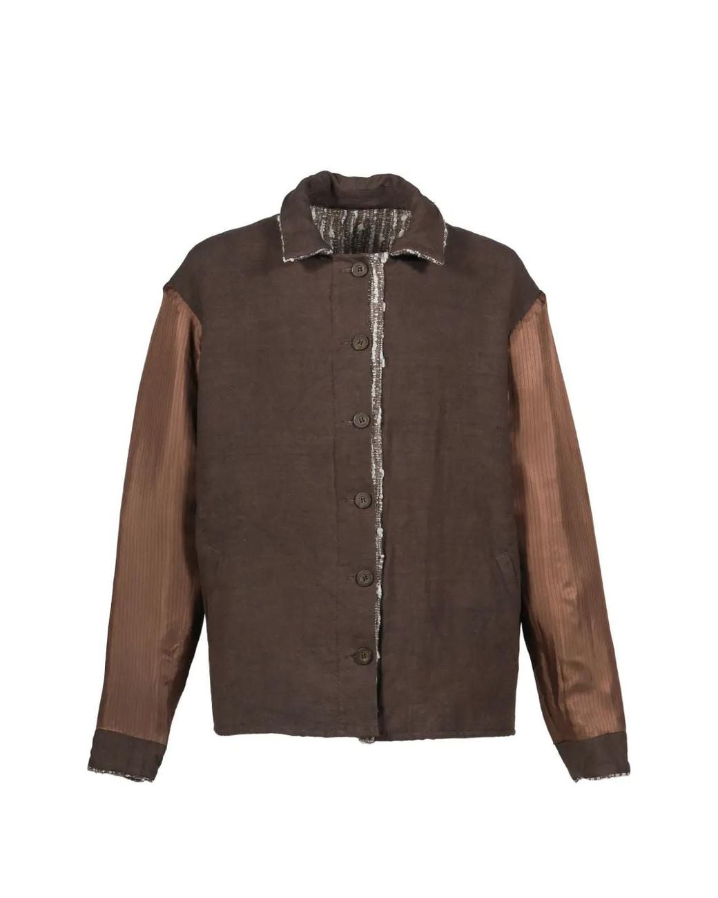 By Walid Brown Benny Panelled Jacket for men