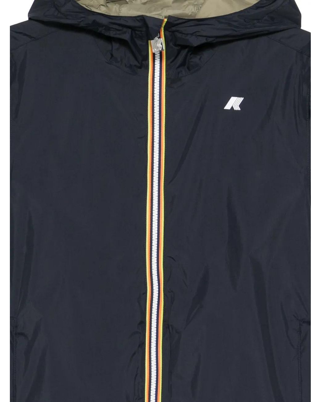 K-Way Blue Hooded Zip Jacket for men