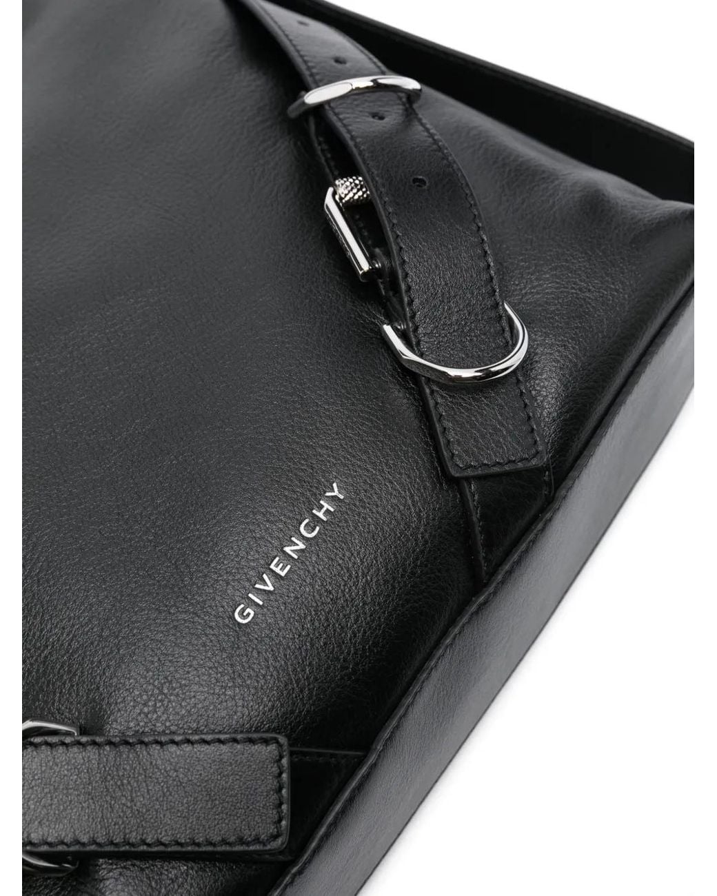 Givenchy Black Voyou Leather Crossbody Bag for men