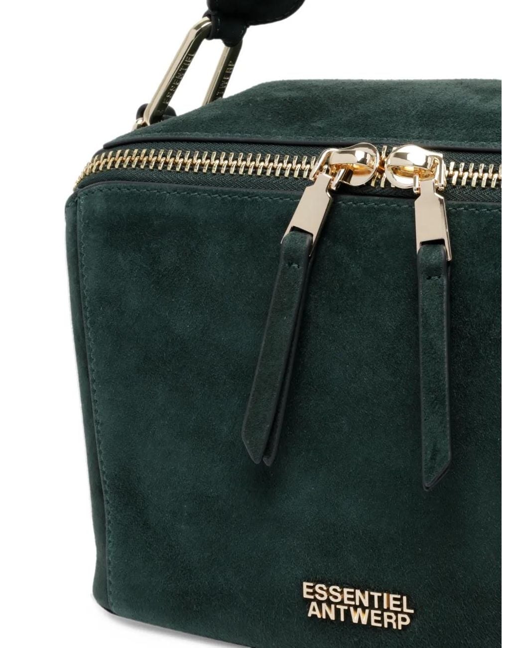 Essentiel Antwerp Black Mini Bobby Suede Shoulder Bag