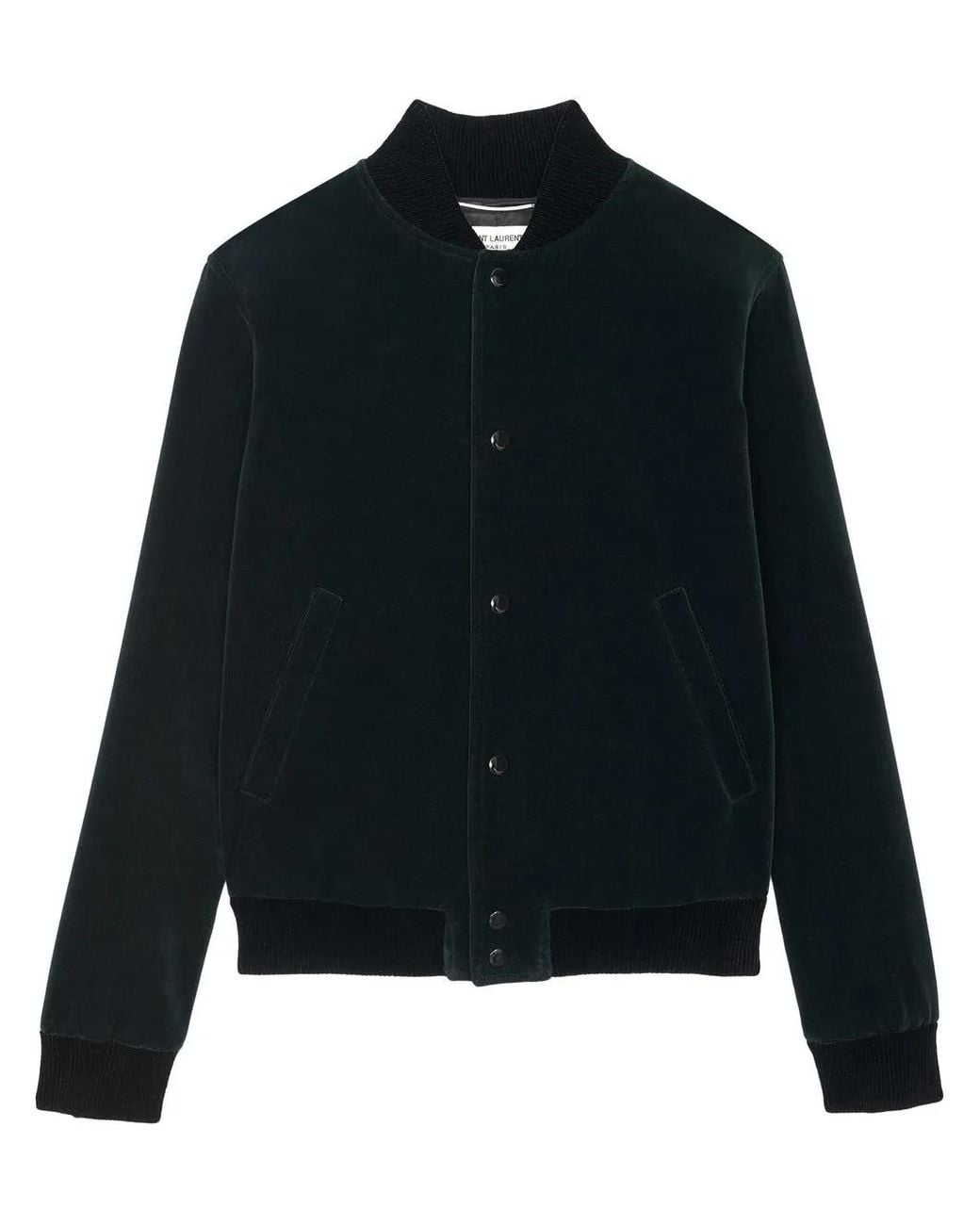 Saint Laurent Black Logo Bomber Jacket for men