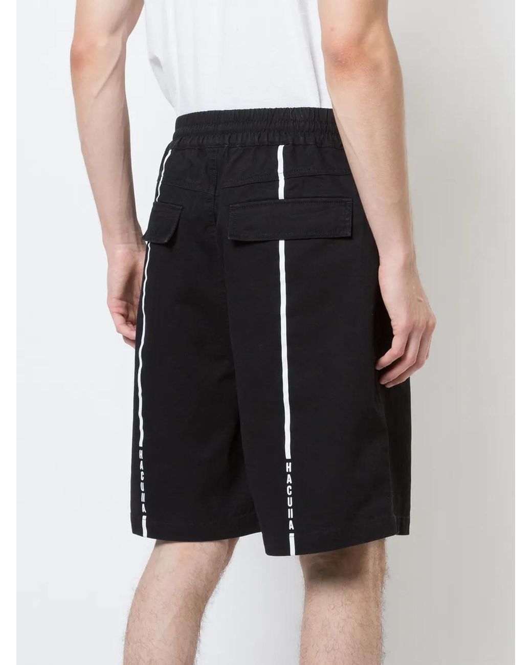 Haculla Black Mad Max Track Shorts for men