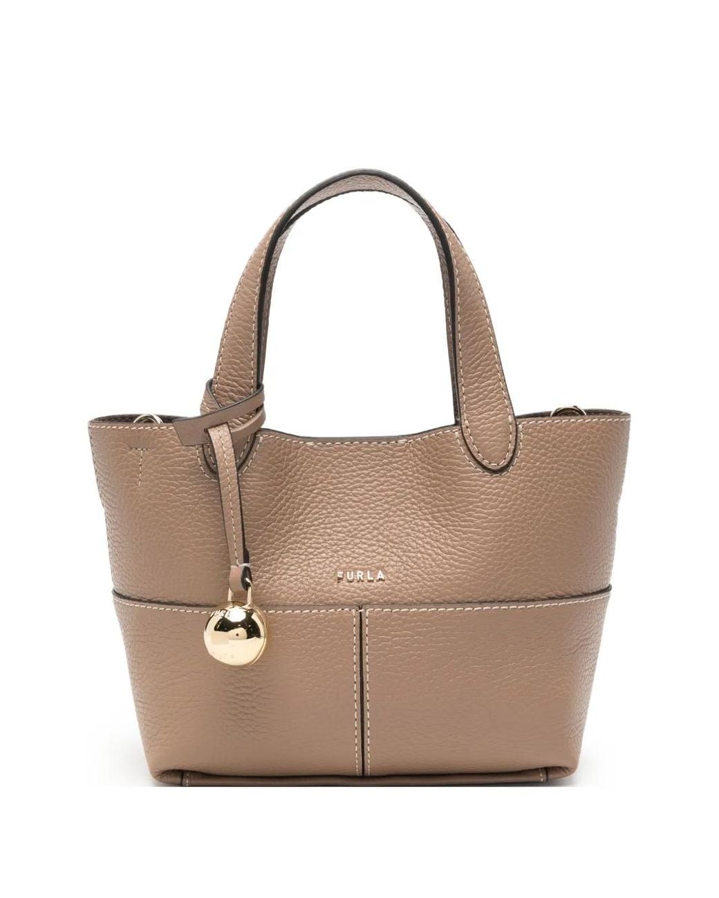 Furla Natural Pebbled-Leather Tote Bag