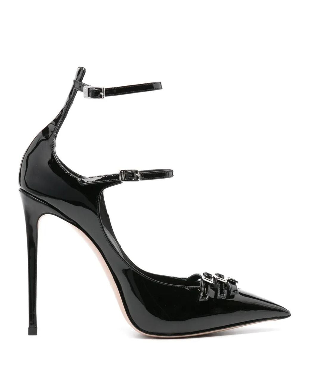 Le Silla Black Morgana 120Mm Leather Pumps