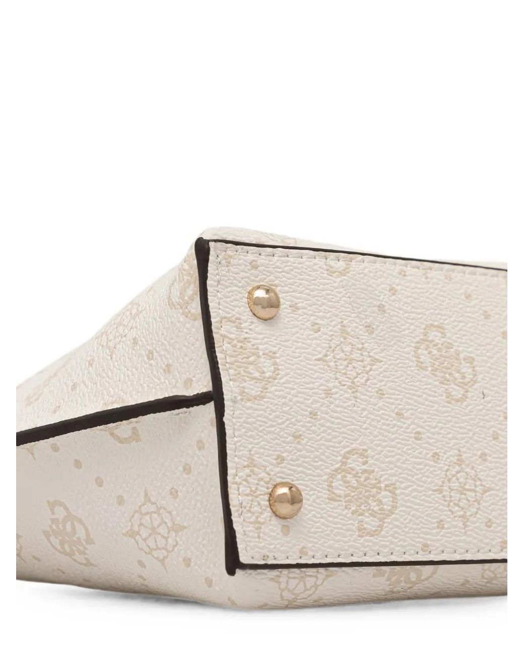 Guess White Emelie Logo Tote Bag
