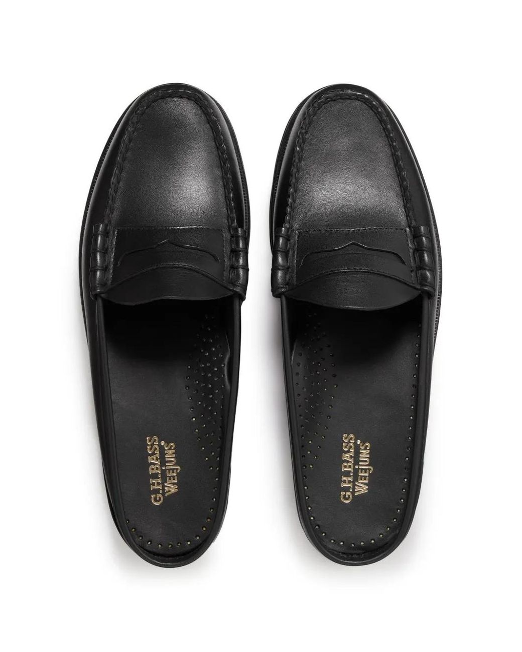 G.H.BASS White Weejuns Larson Penny Loafers for men