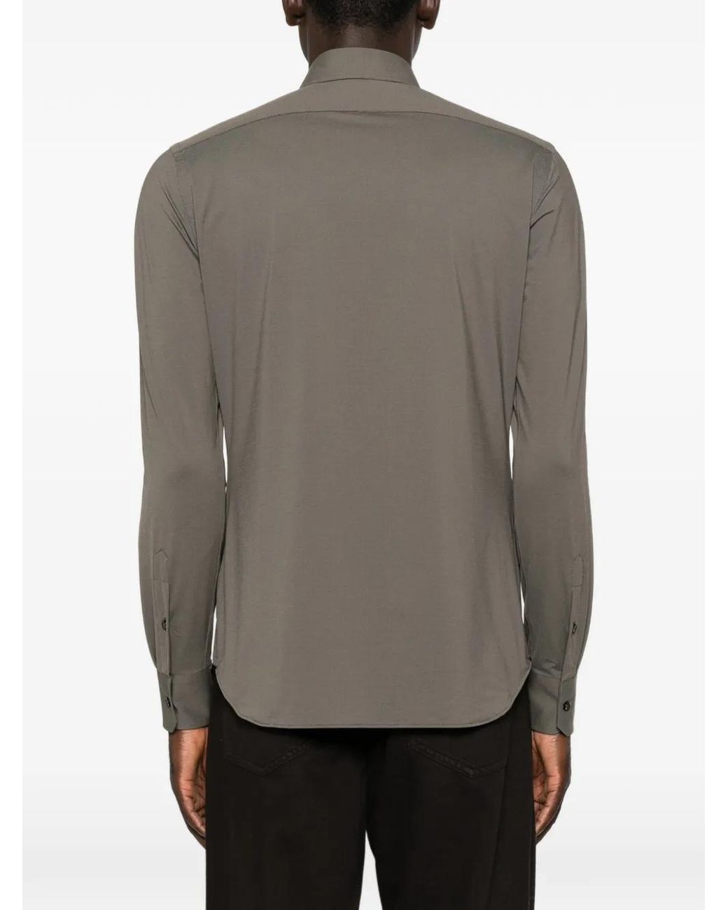 Xacus Gray Spread-Collar Shirt for men