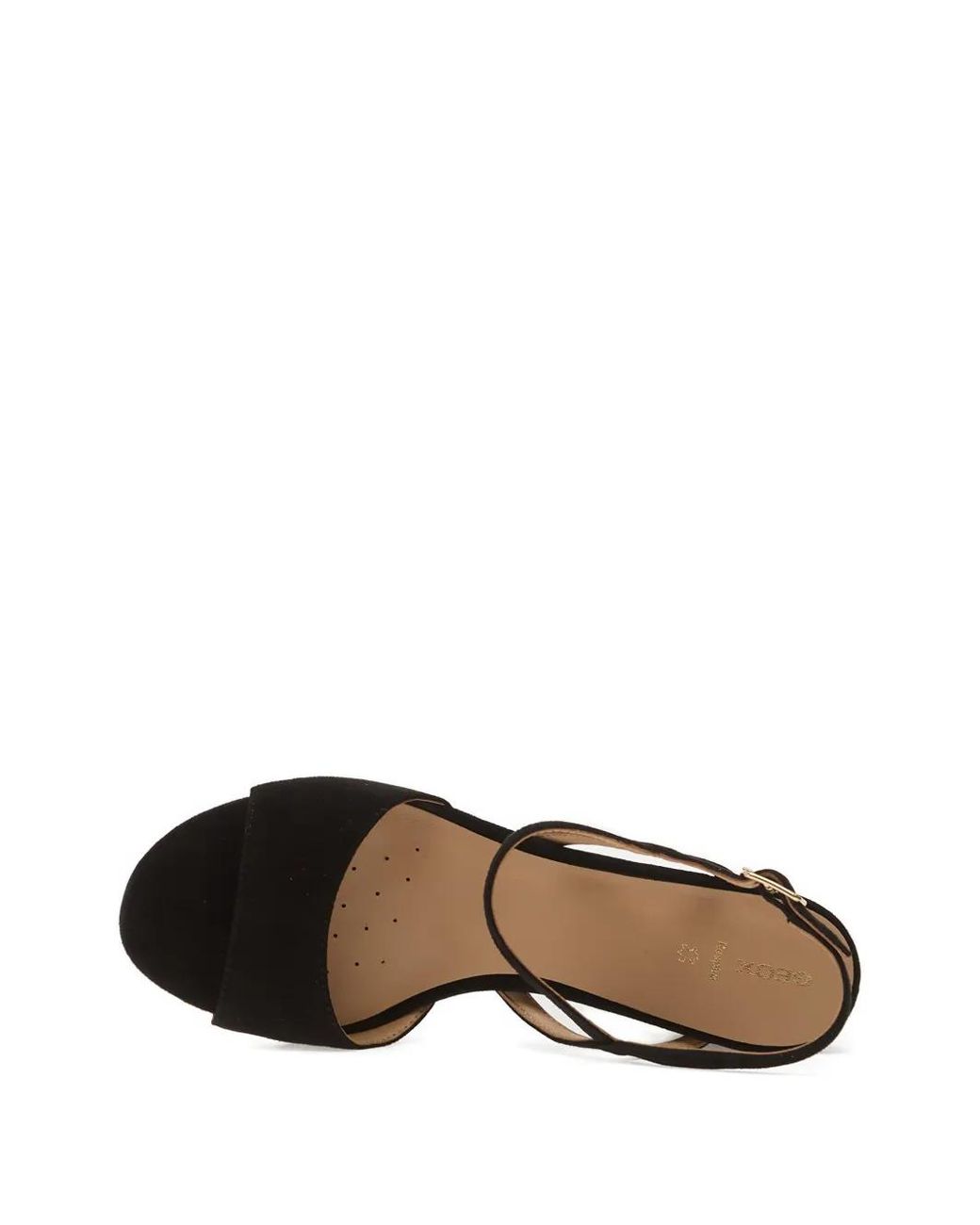 Geox Black Virnilisa Block-Heel Suede Sandals