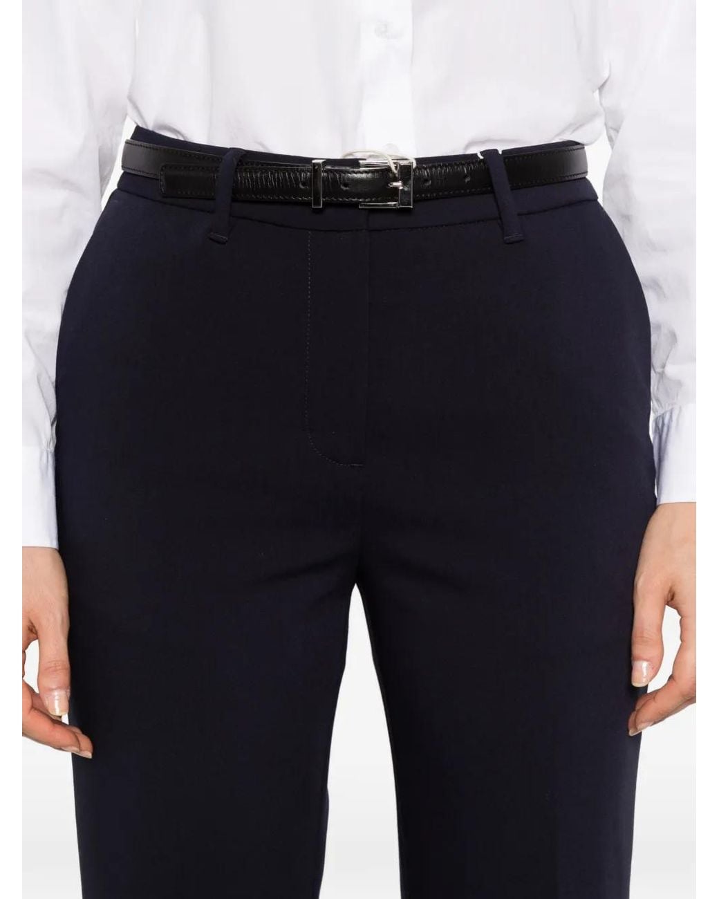 Gant Blue Slim-Fit Flared Trousers