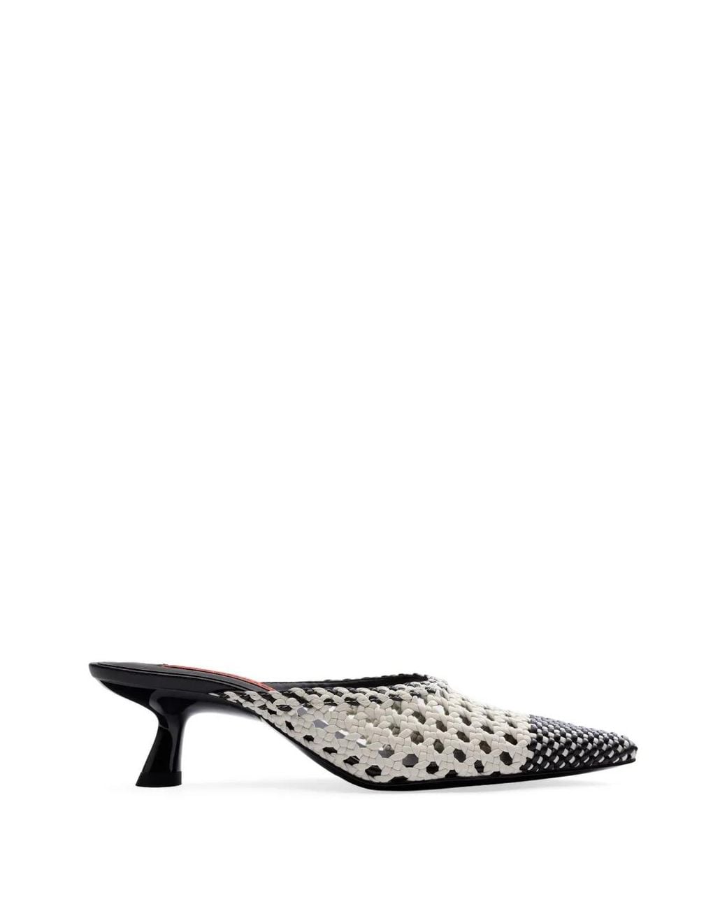 Simon Miller White Gala Woven Heeled Mules