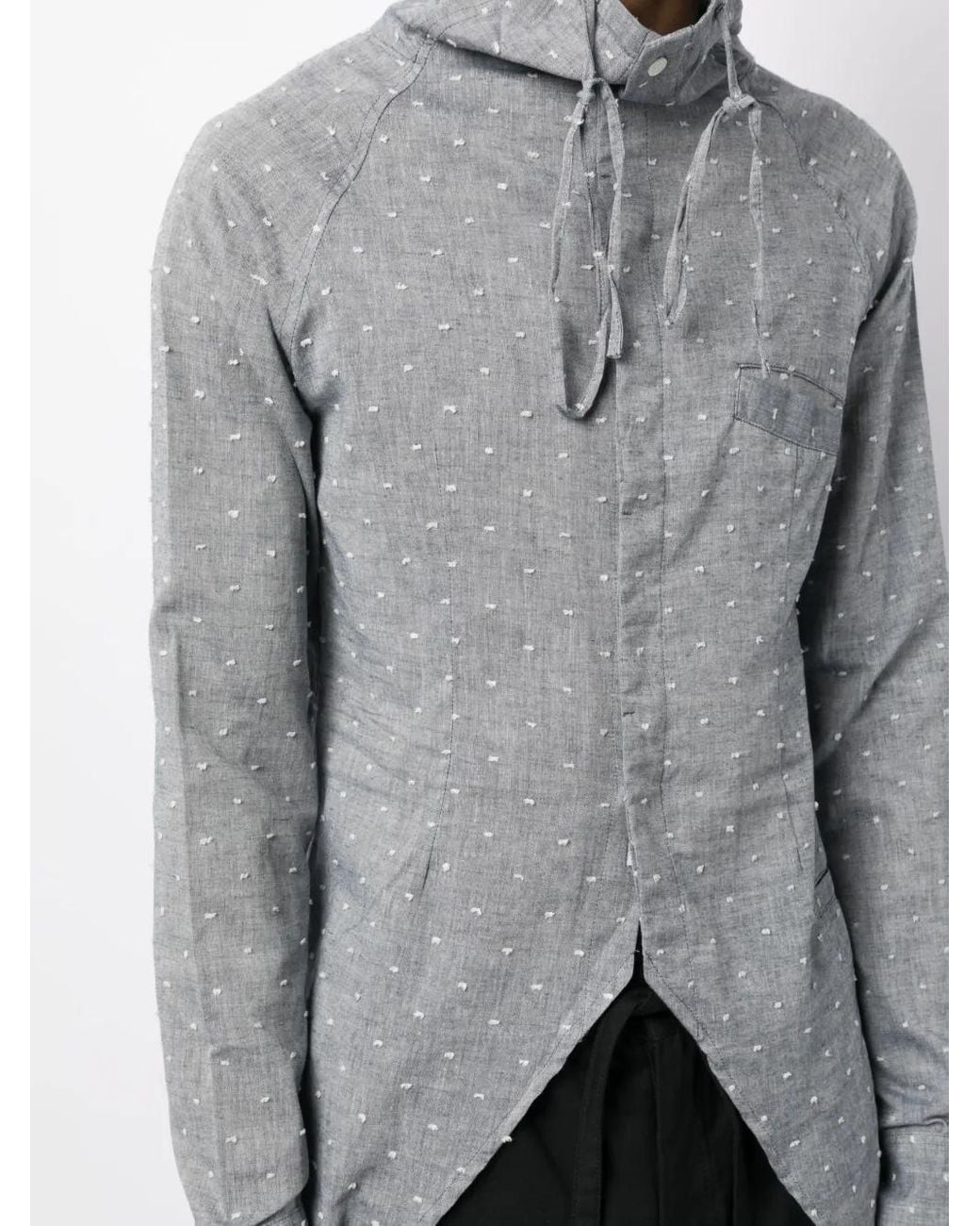 Private Stock Gray The Paradis Polka-Dot Print Shirt for men