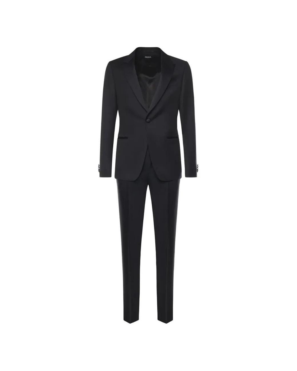 Zegna Black Single-Breasted Suit for men