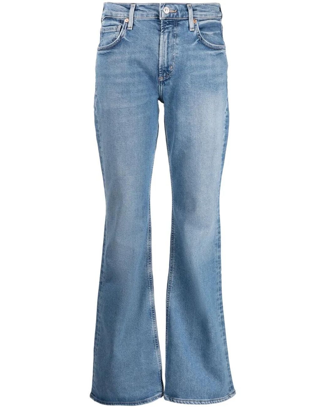 Citizens of Humanity Blue Isola Mid-Rise Flared Jeans