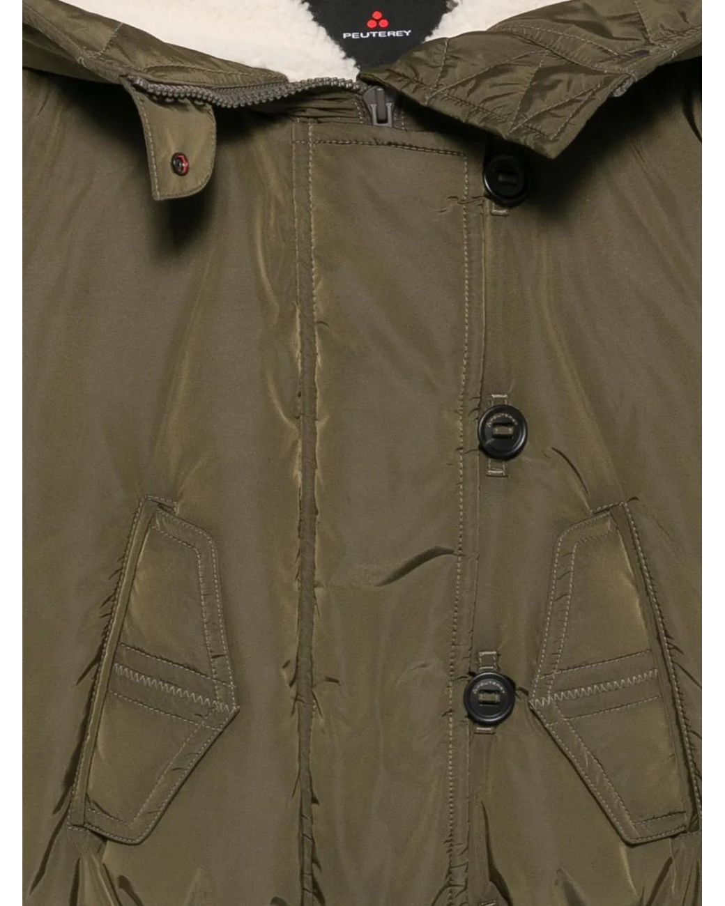Peuterey Green Hooded Padded Jacket