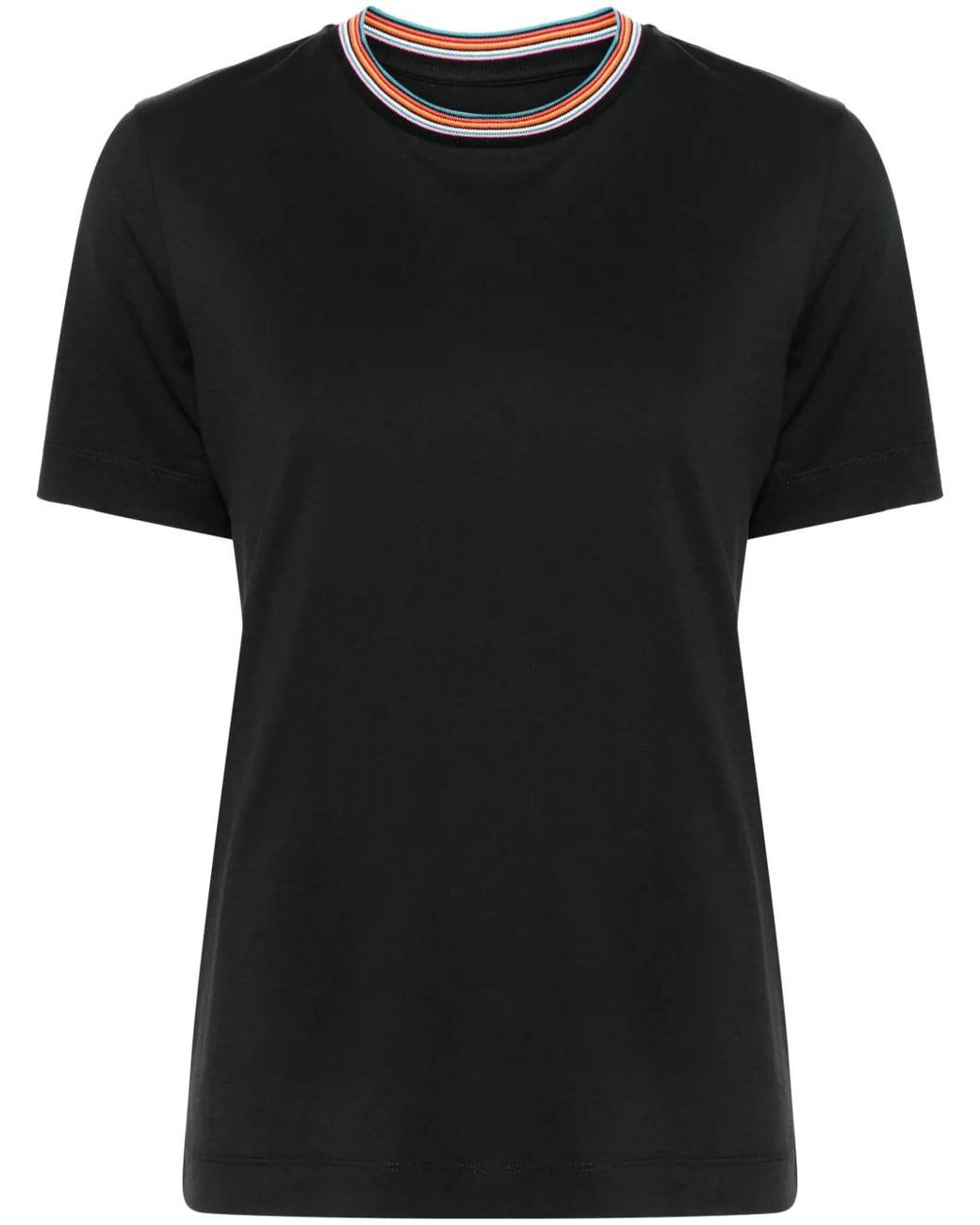 Paul Smith Black Contrast Trim Cotton Tee