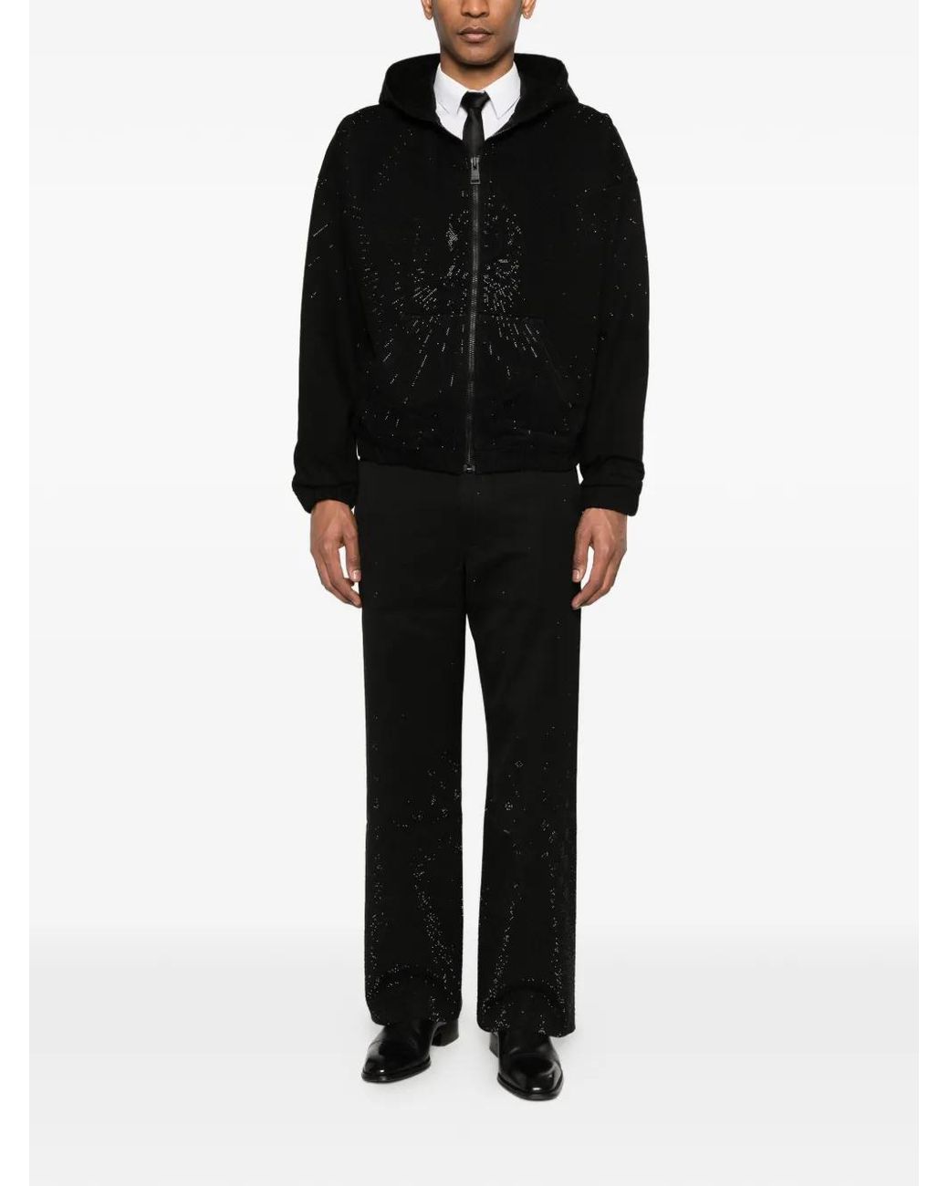 Casablanca Black Patterned Trousers for men