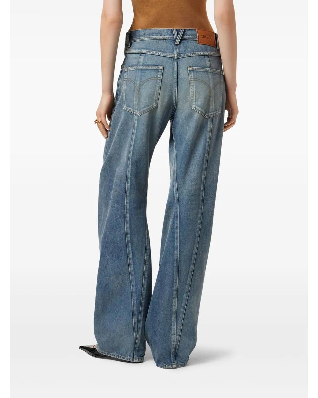 Versace Blue Faded Denim Trousers