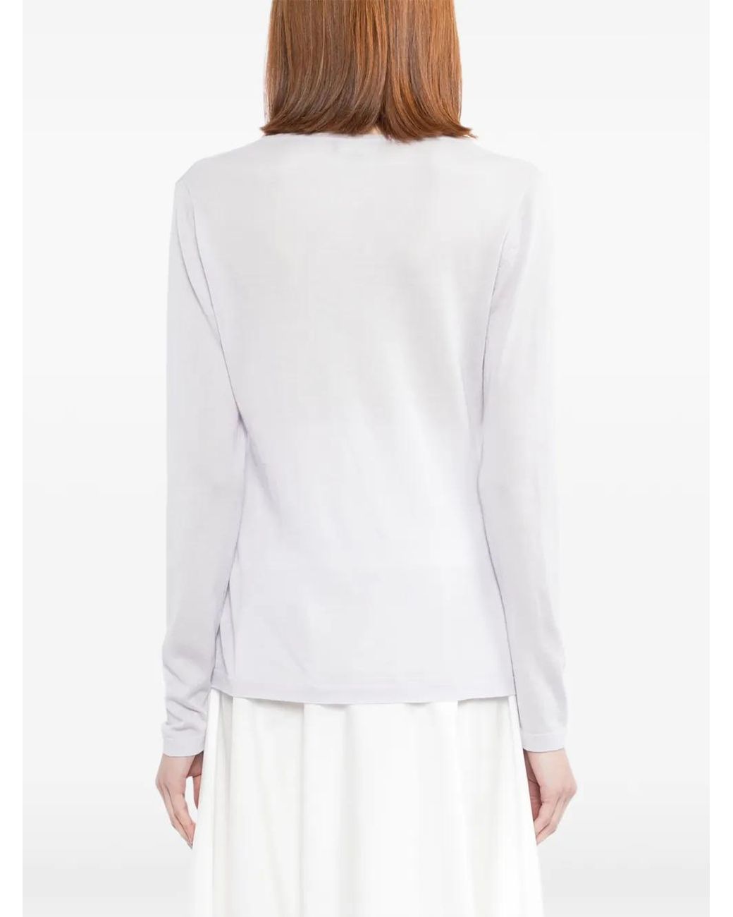 T-Shirt Imogen À Manches Longues N.Peal Cashmere en coloris White