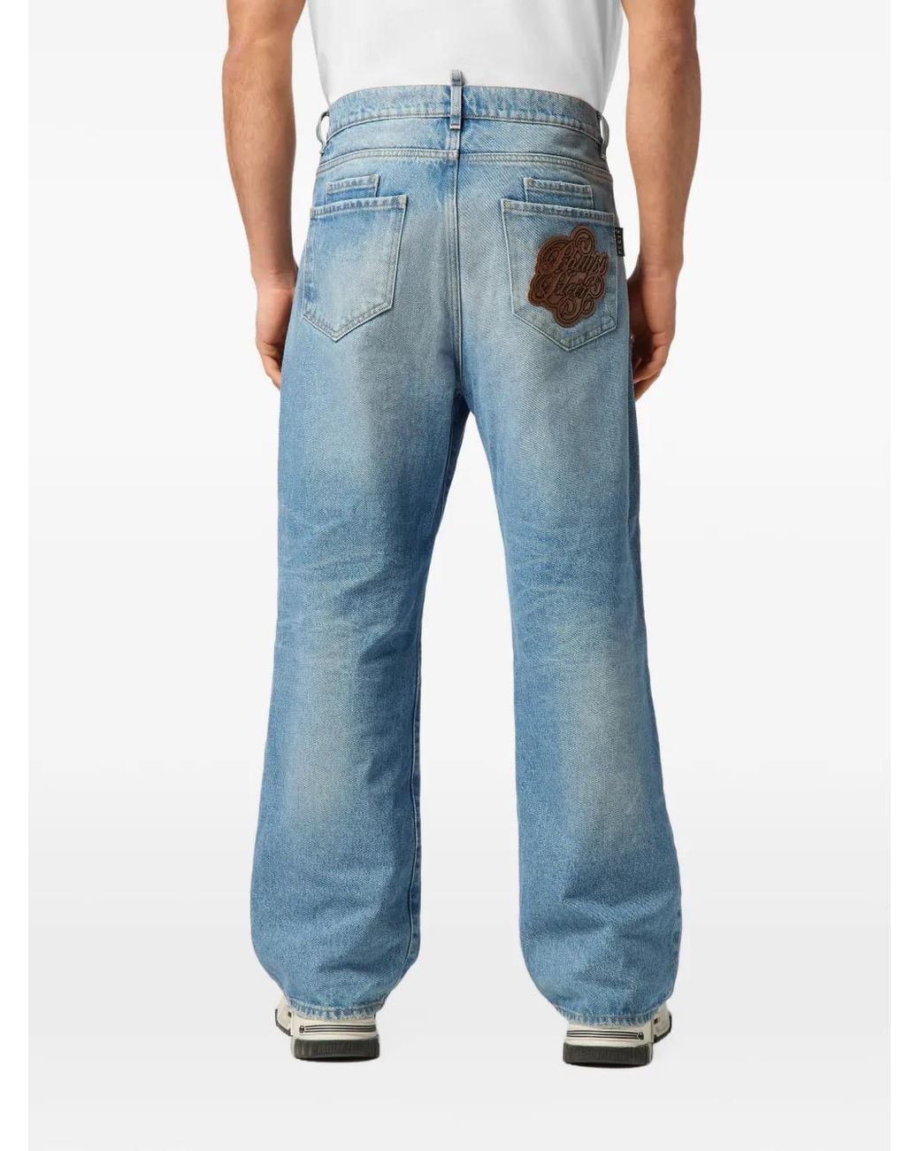 Philipp Plein Jeans Mit Logo-Patch in Blue für Herren