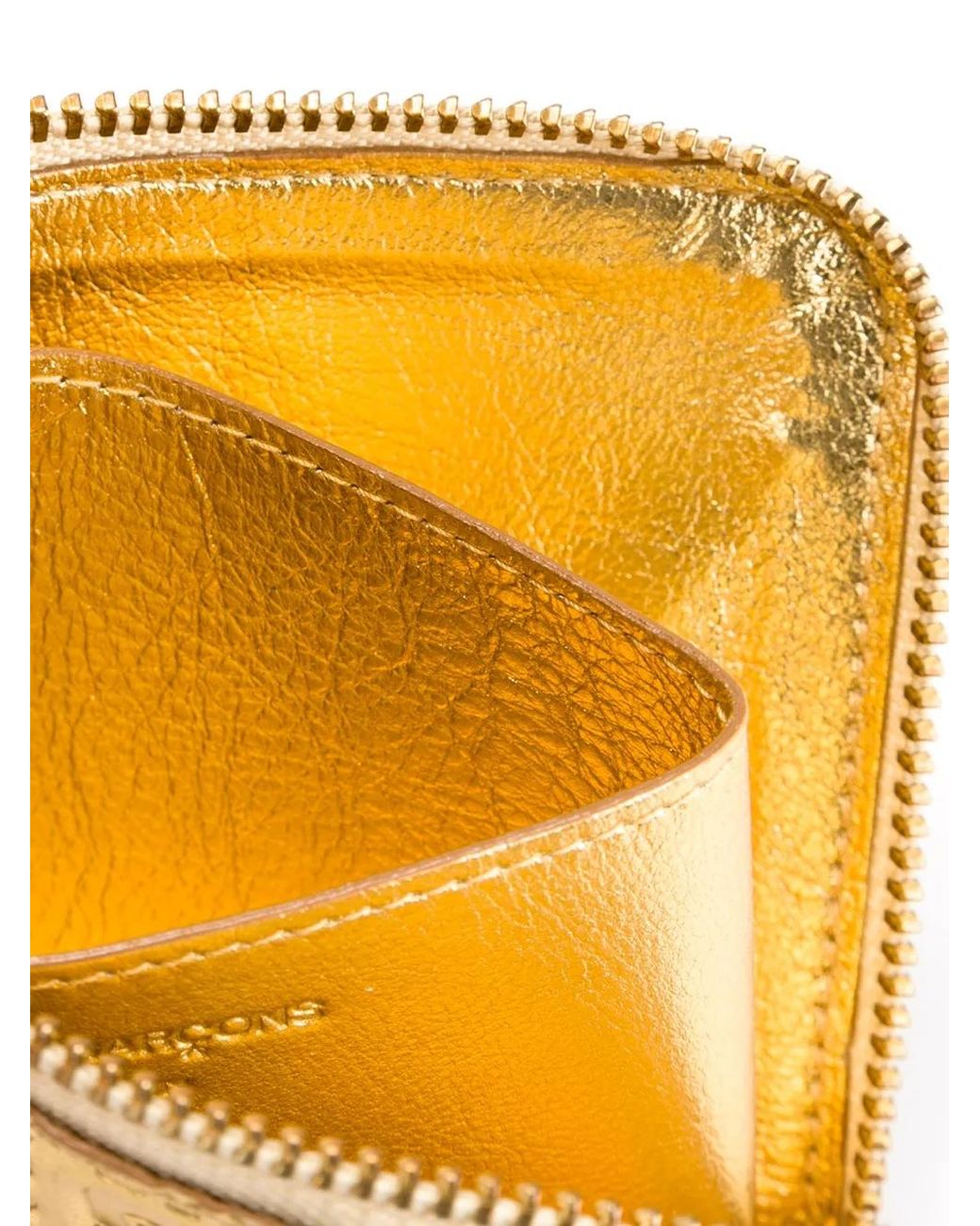 Comme des Garçons Metallic Embossed Leather Wallet