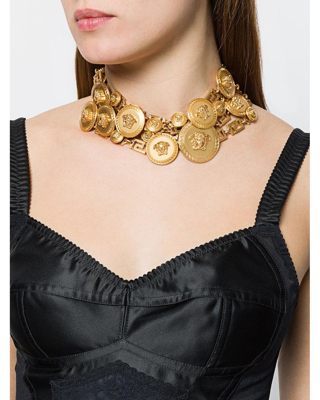 Versace Medusa Cornici Choker in Metallic | Lyst UK