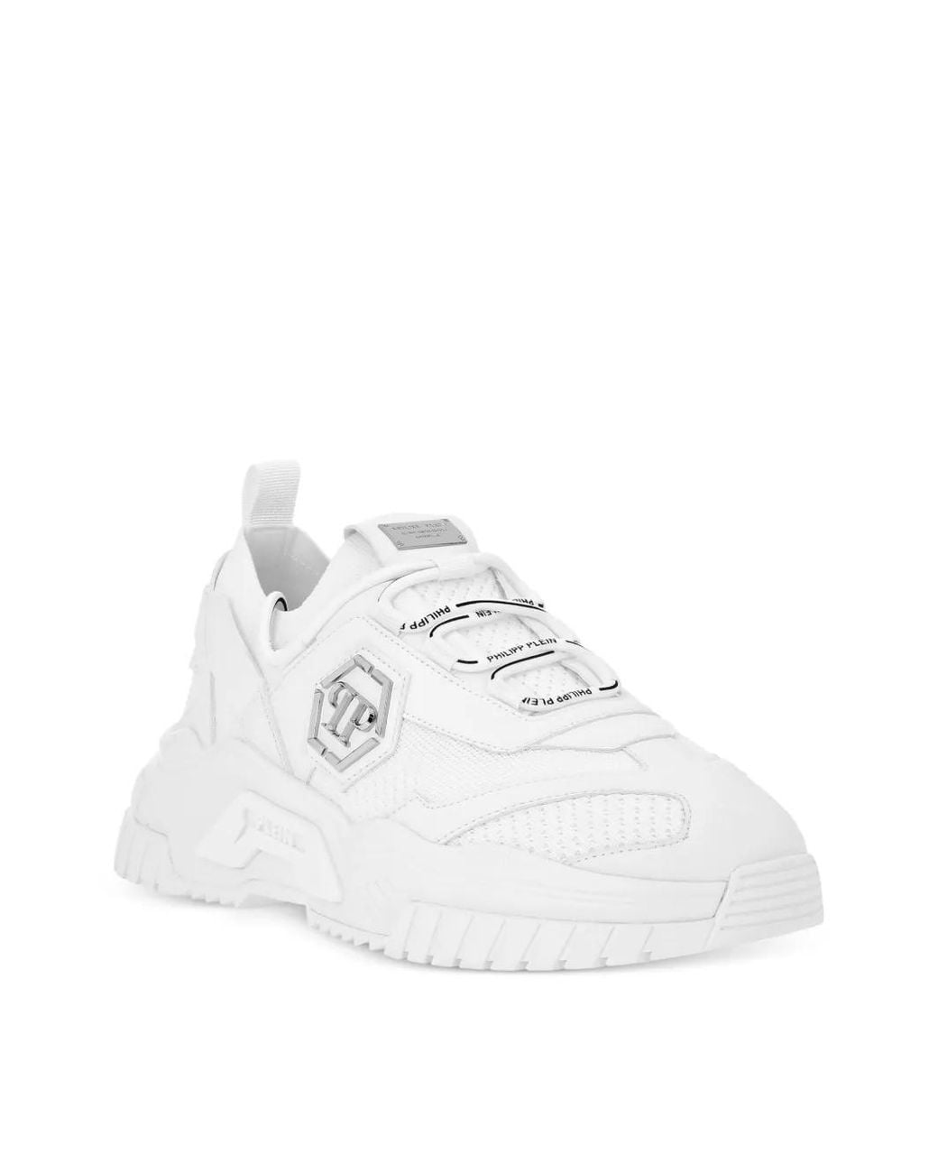 Philipp Plein White Predator Low-Top Sneakers