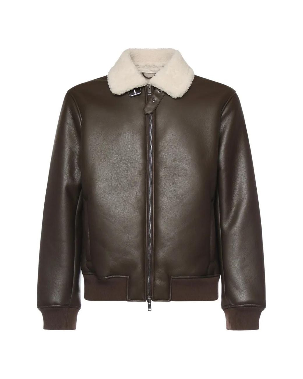 Liu Jo Brown Sherpa Collar Jacket for men