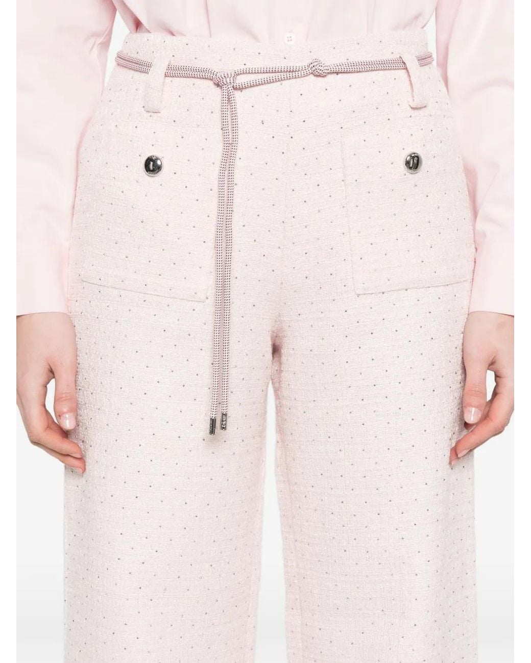 Maje Pink Tweed Trousers
