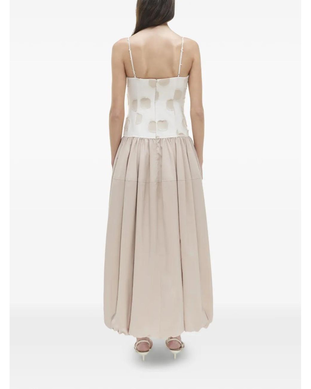 Jonathan Simkhai Natural Pfeiffer Polka-Dot Midi Dress