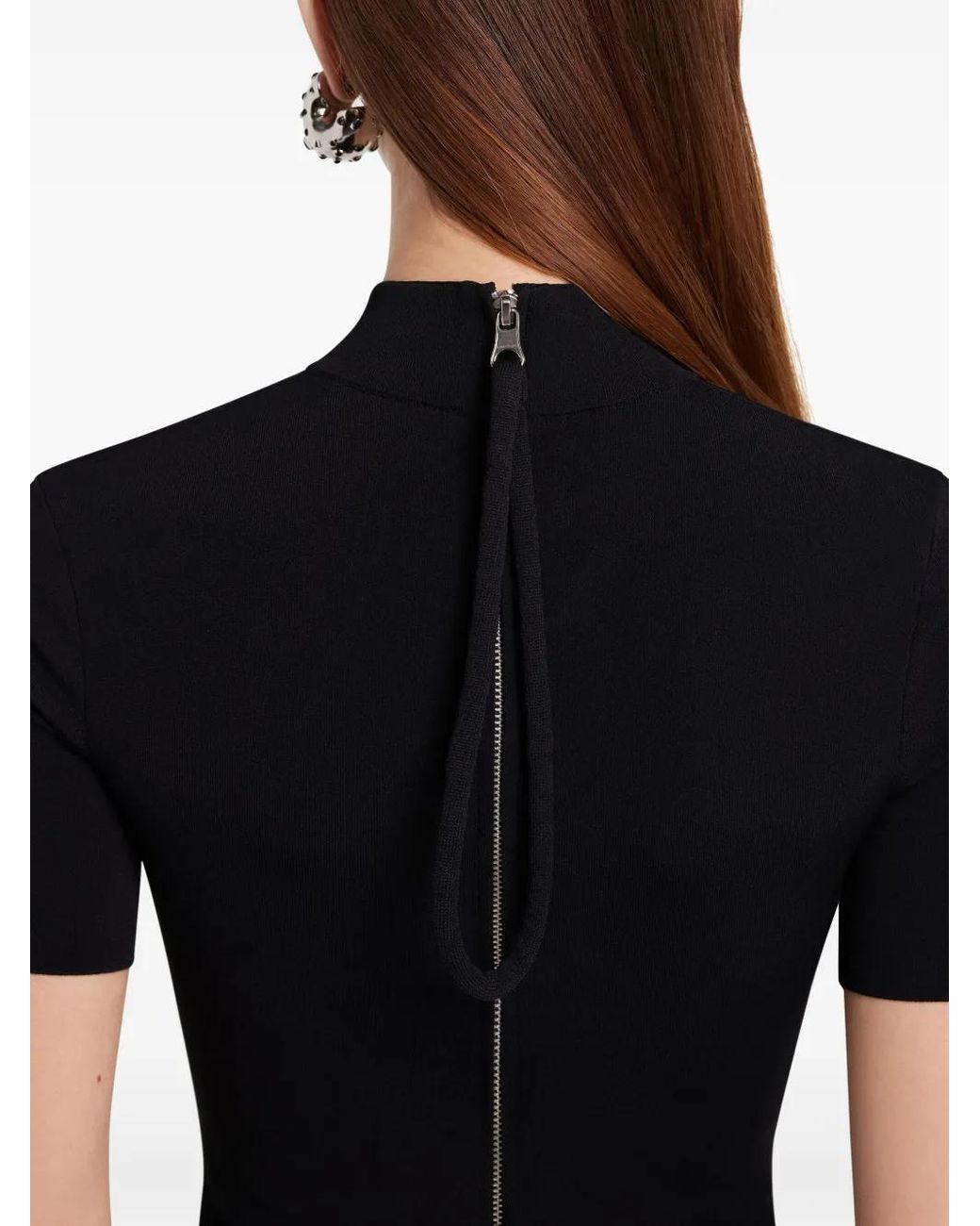 Courreges Black Scuba Mini Dress