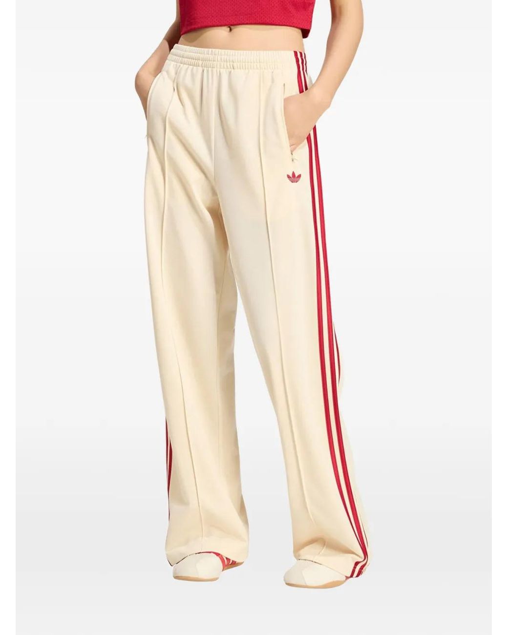 Adidas Firebird Ruimvallende Trainingsbroek in het Natural