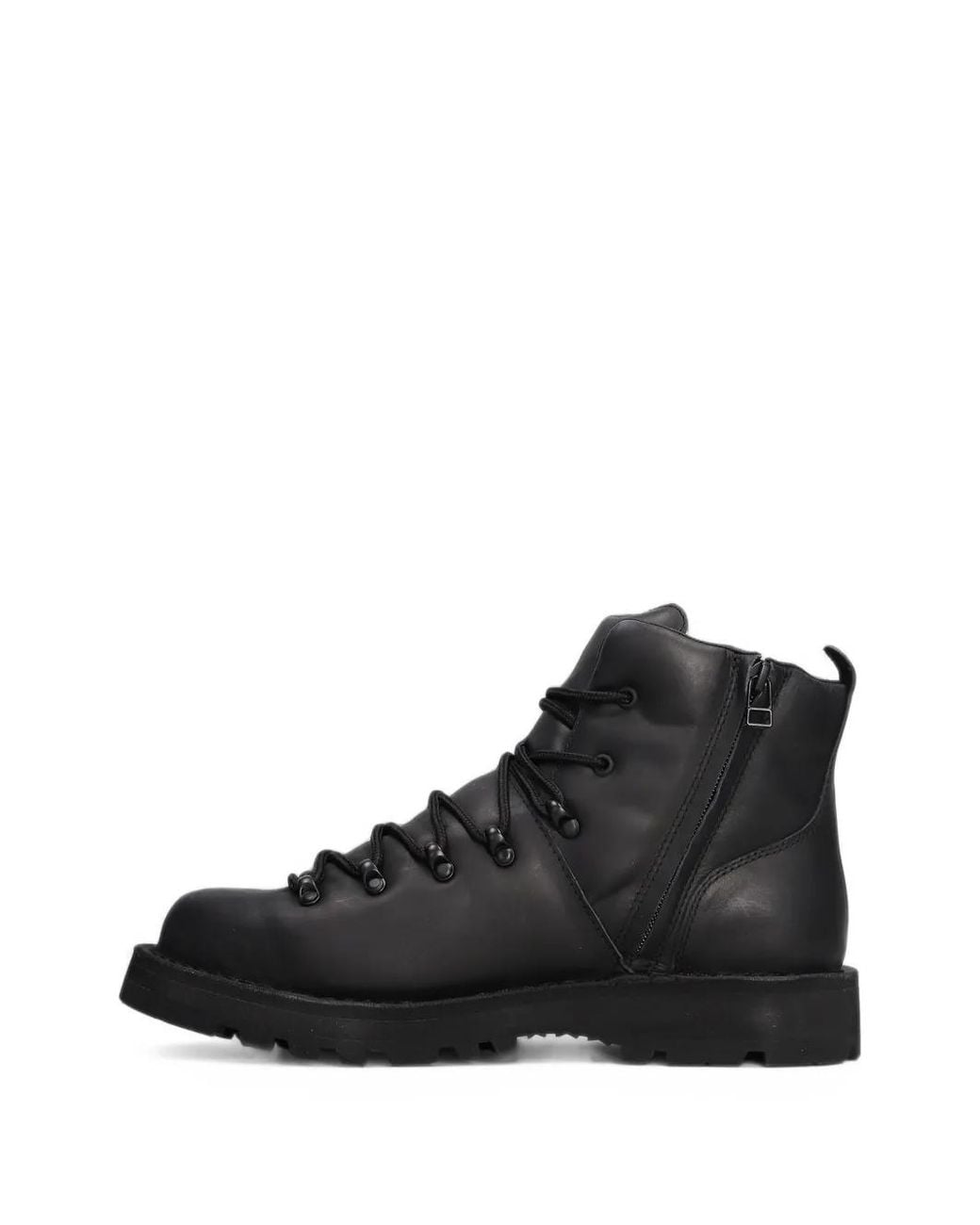 Yohji Yamamoto Black Bottines Lacées À Empiècements for men
