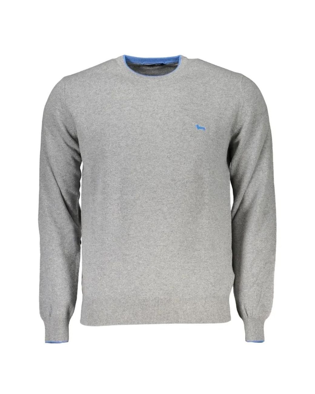 Harmont & Blaine Gray Embroidered-Logo Sweater for men