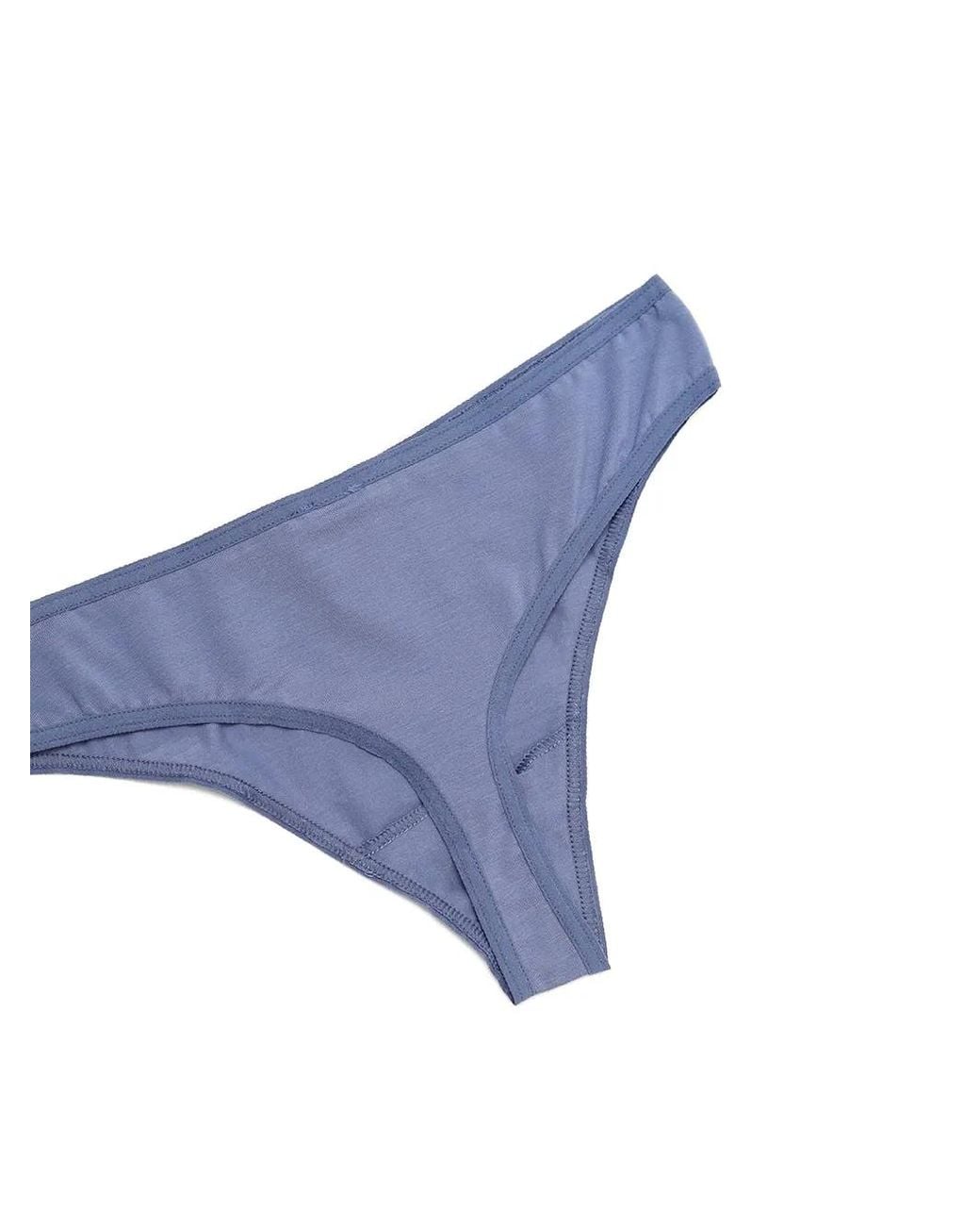 Baserange Blue Textured Briefs