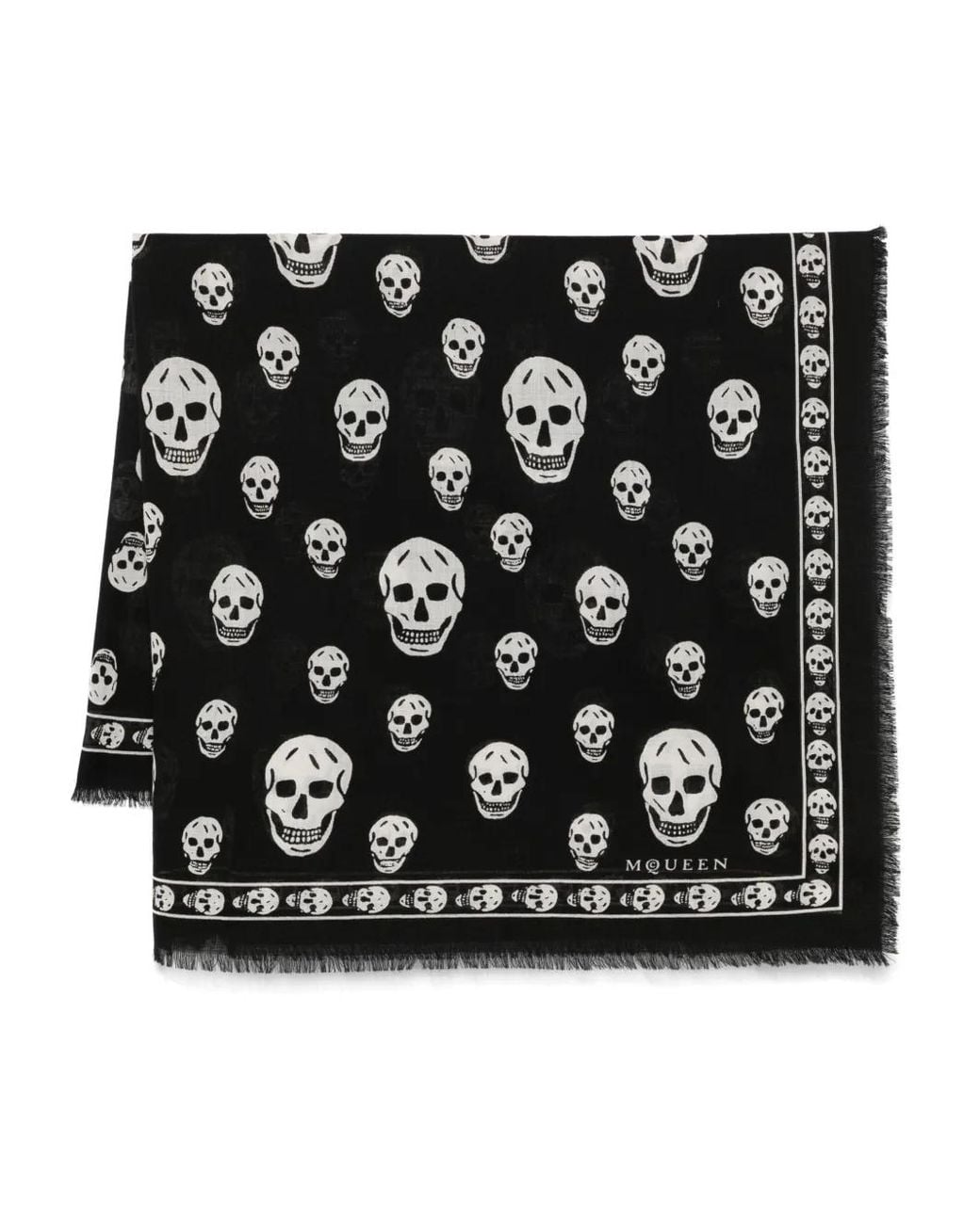 McQueen Black Classic Skull Schal