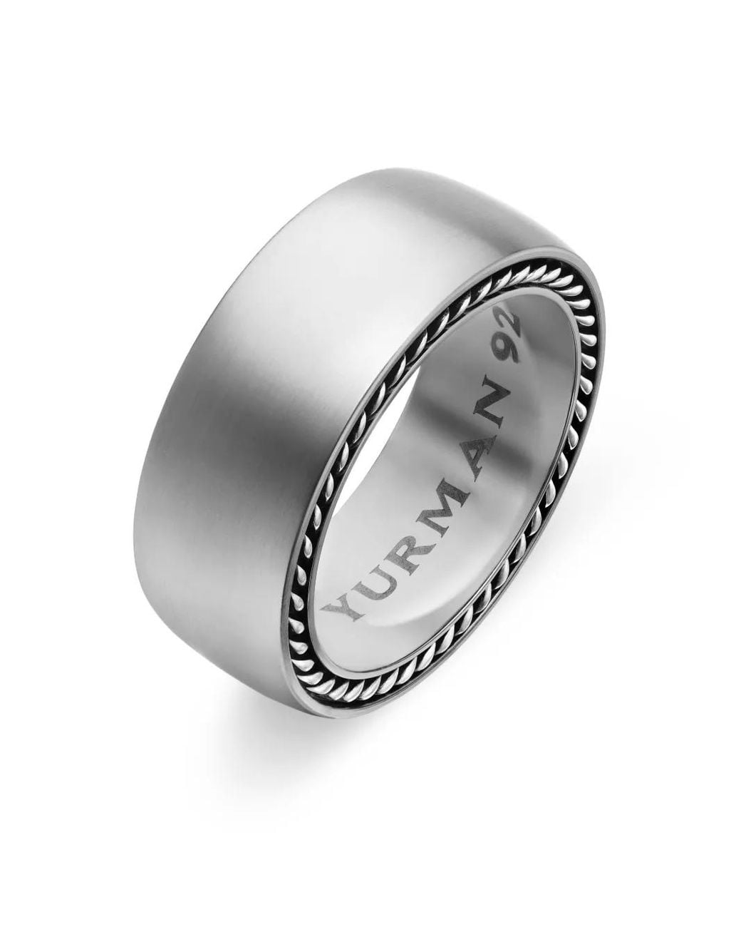 David Yurman White Streamline Band Ring (9Mm) for men