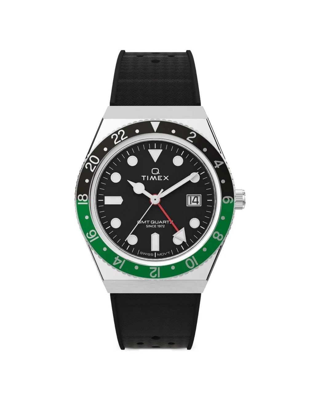 Timex Black Q Gmt 38Mm Watch for men