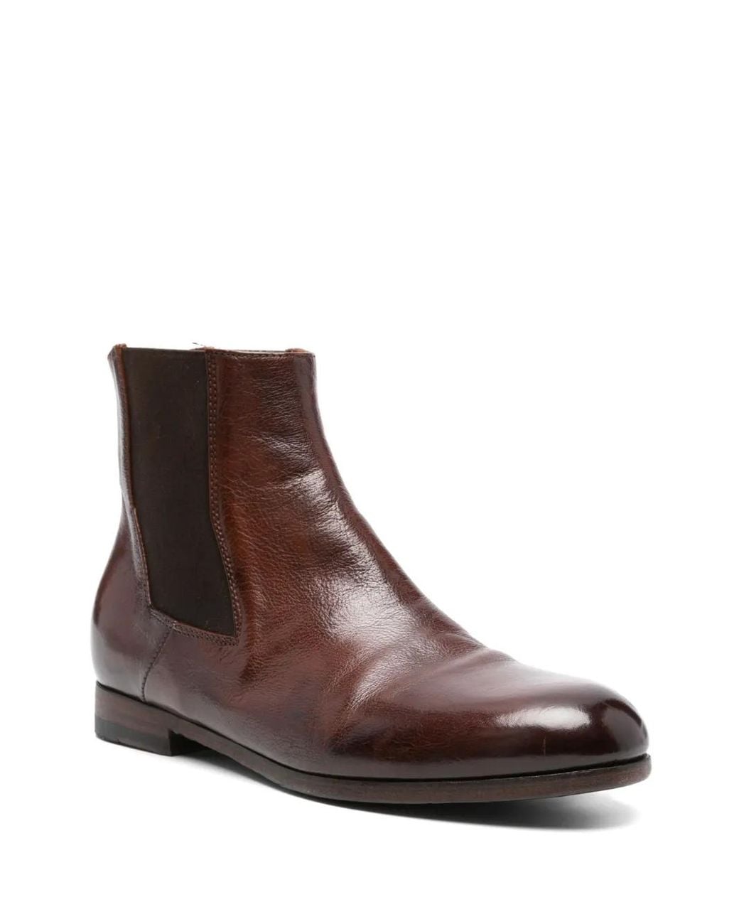 Pantanetti Brown Leather Ankle Boots