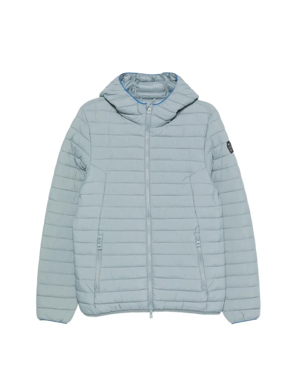 Piquadro Blue Quilted Hooded Jacket for men