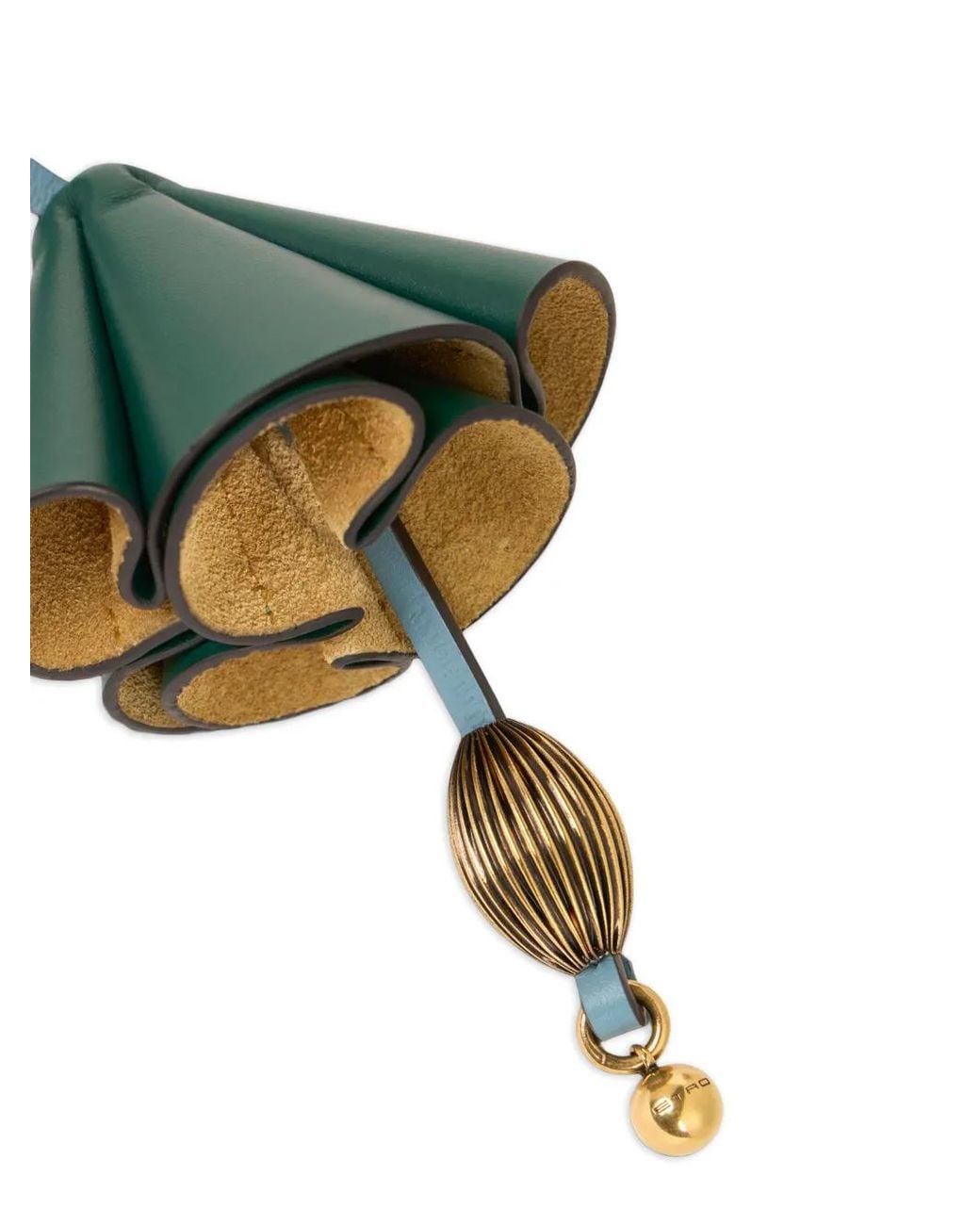 Etro Green Leather Flower Charm