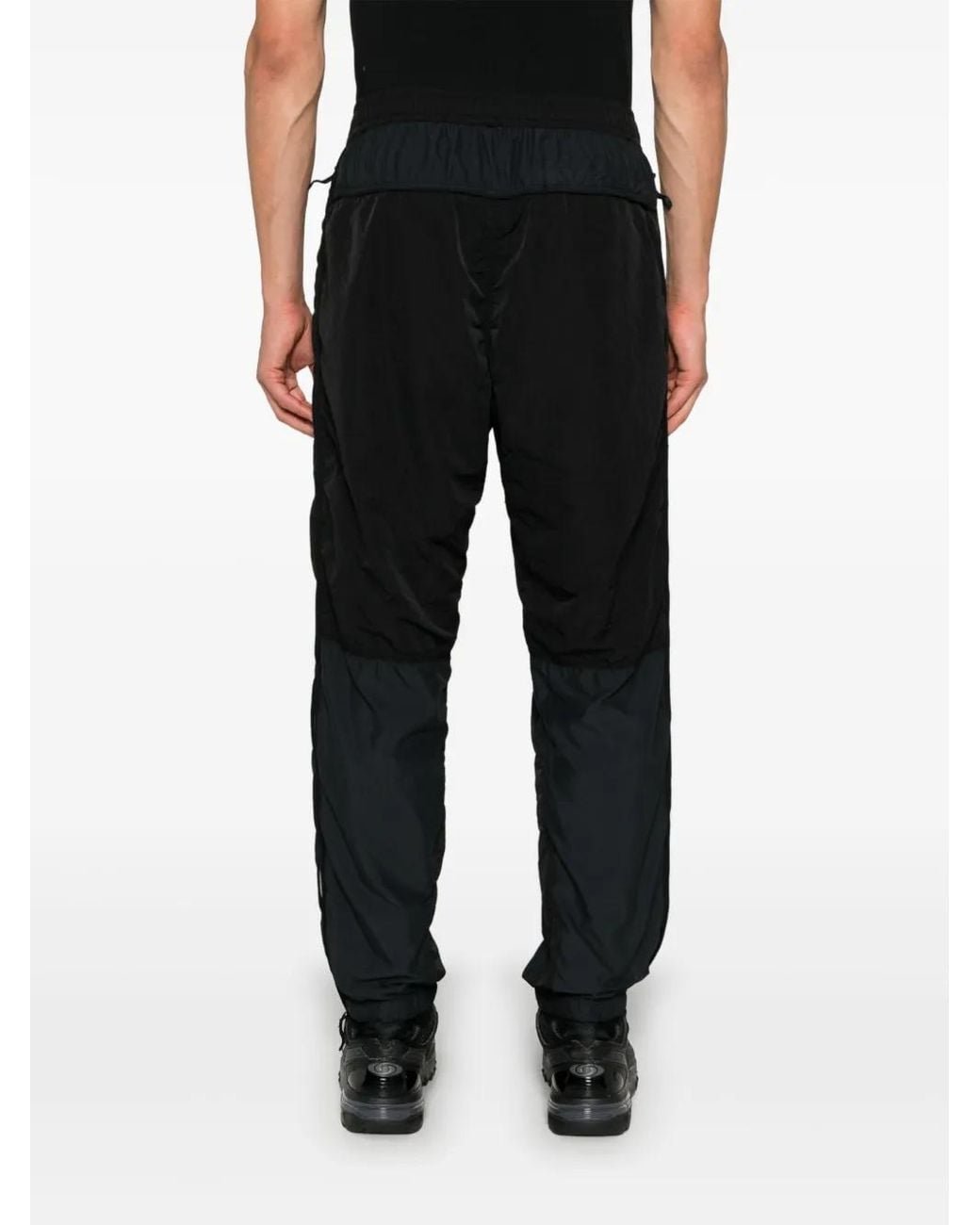 Stone Island Black Logo-Embroidered Track Pants for men