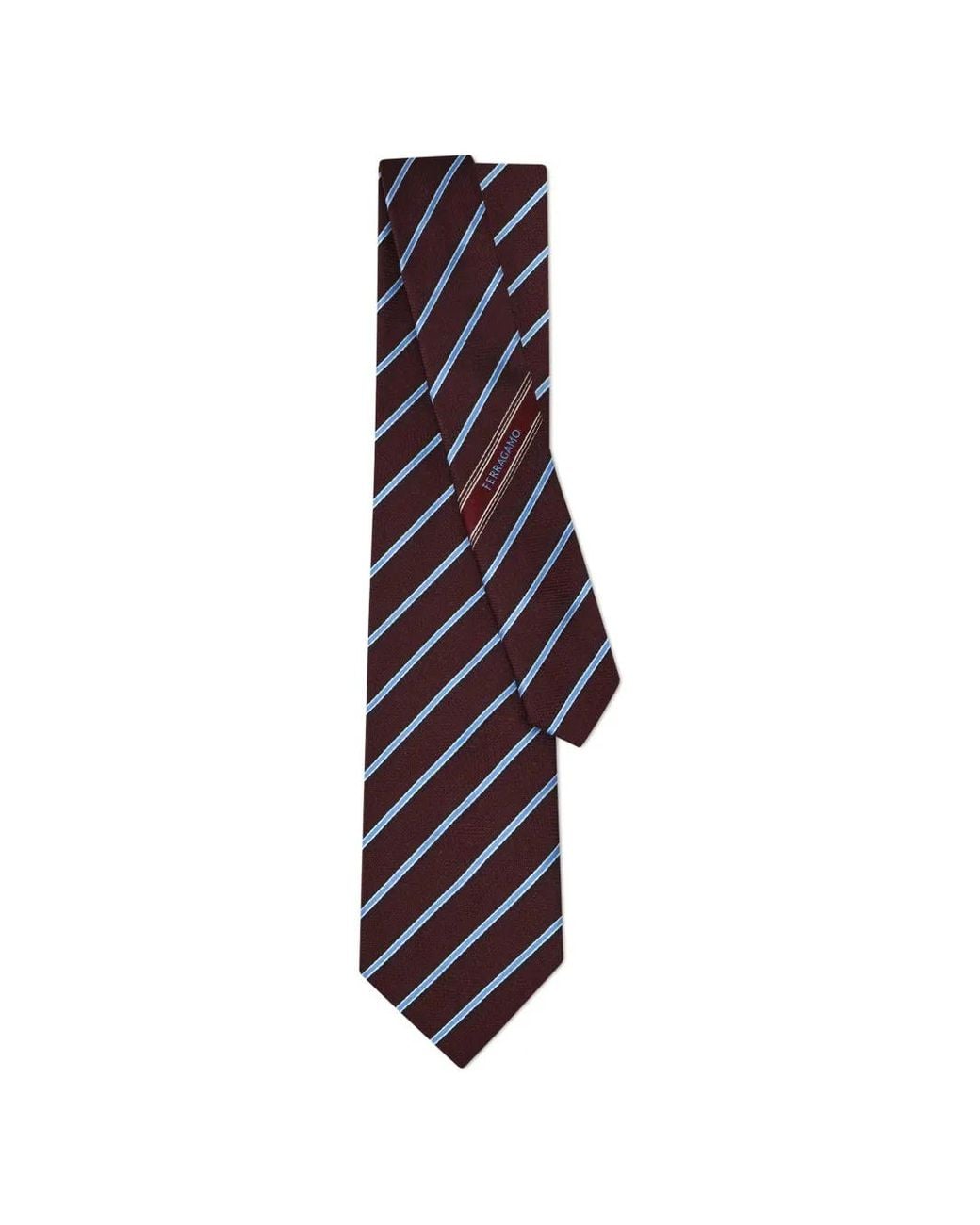Ferragamo Purple Regimental Jacquard Tie for men