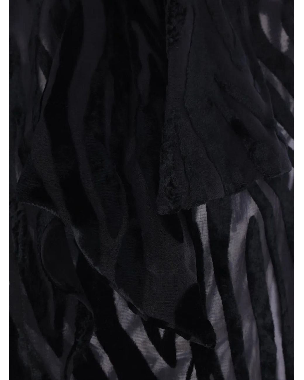 Isabel Marant Black Scarf Detail Long Sleeve Top