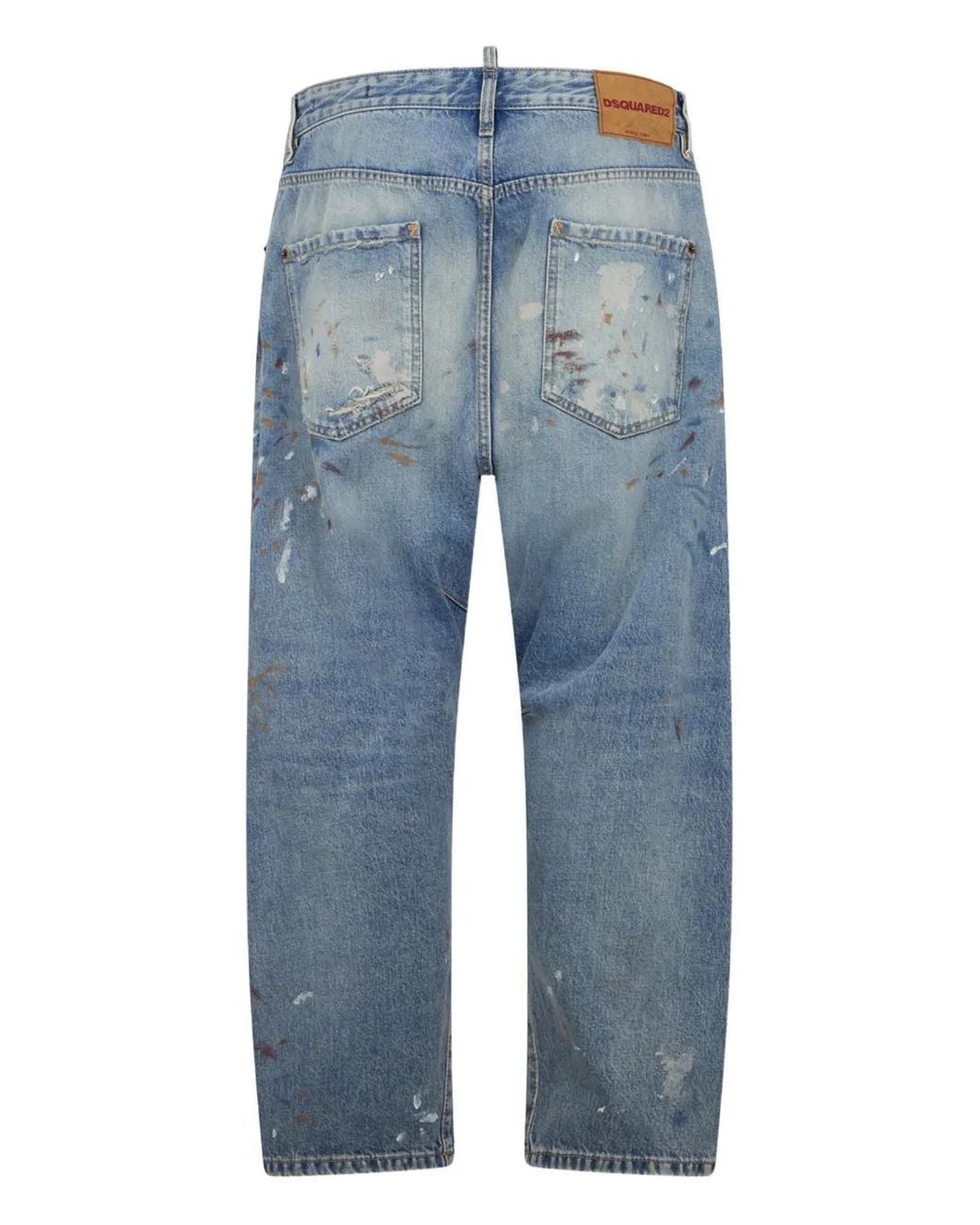 DSquared² Blue Patchwork Jeans for men
