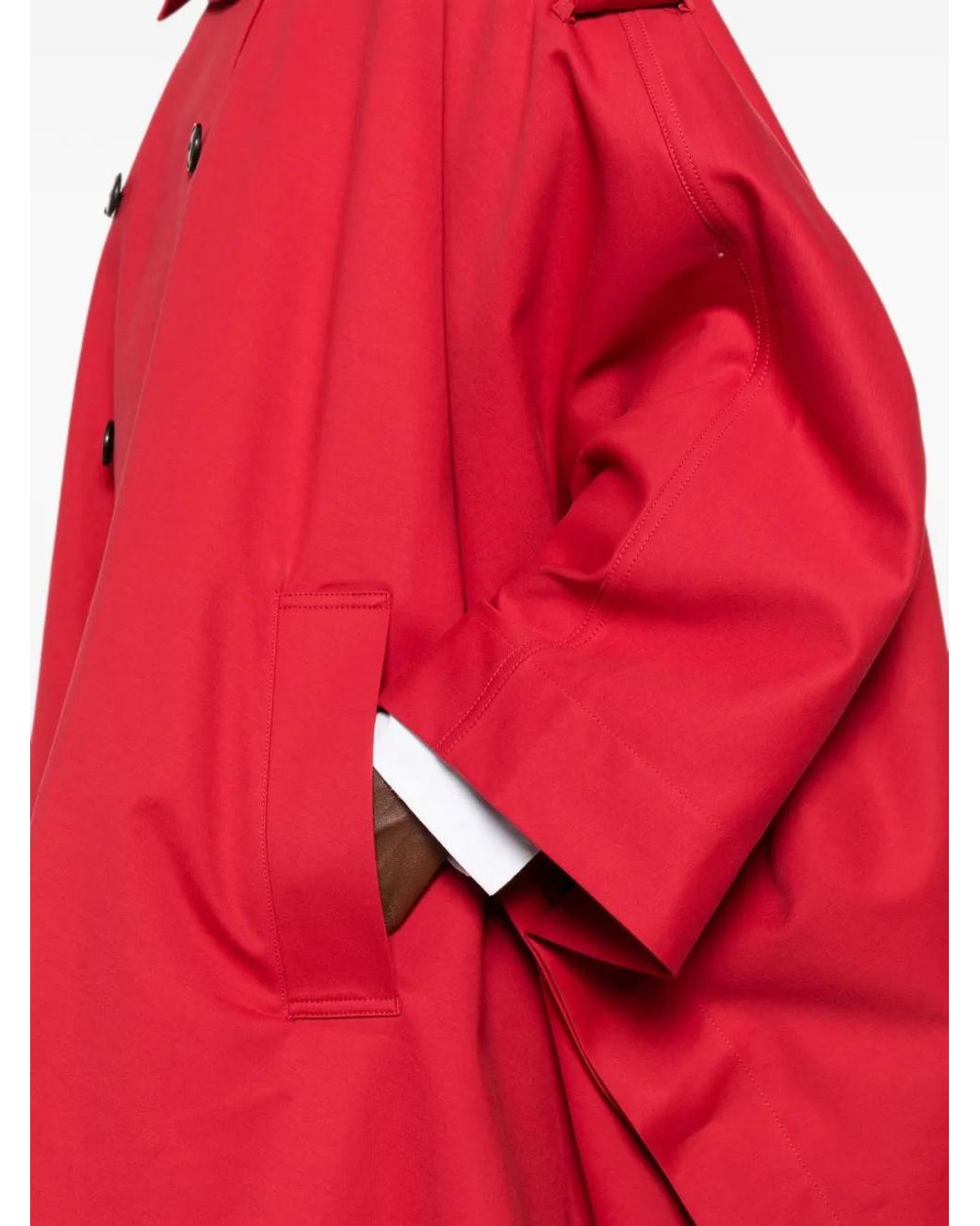 Rohe Red Manteau Croisé À Ourlet Asymétrique