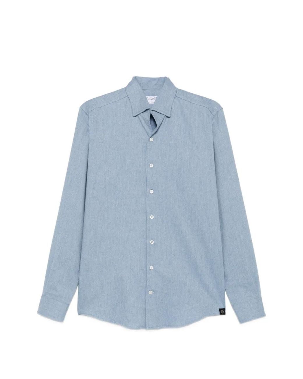 Camicia Button-Down di Gran Sasso in Blue da Uomo