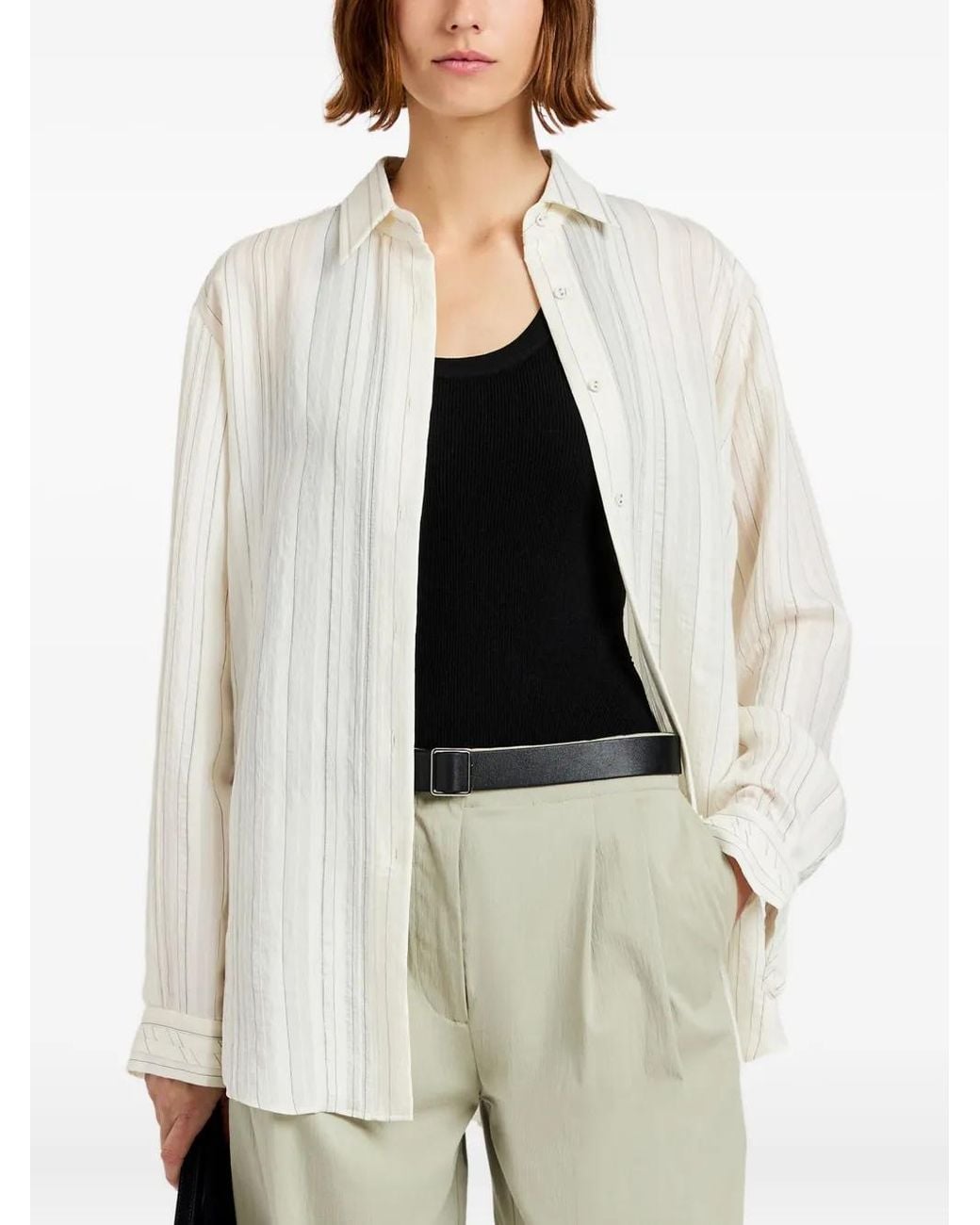 Proenza Schouler White Raven Stripe Woven Shirt