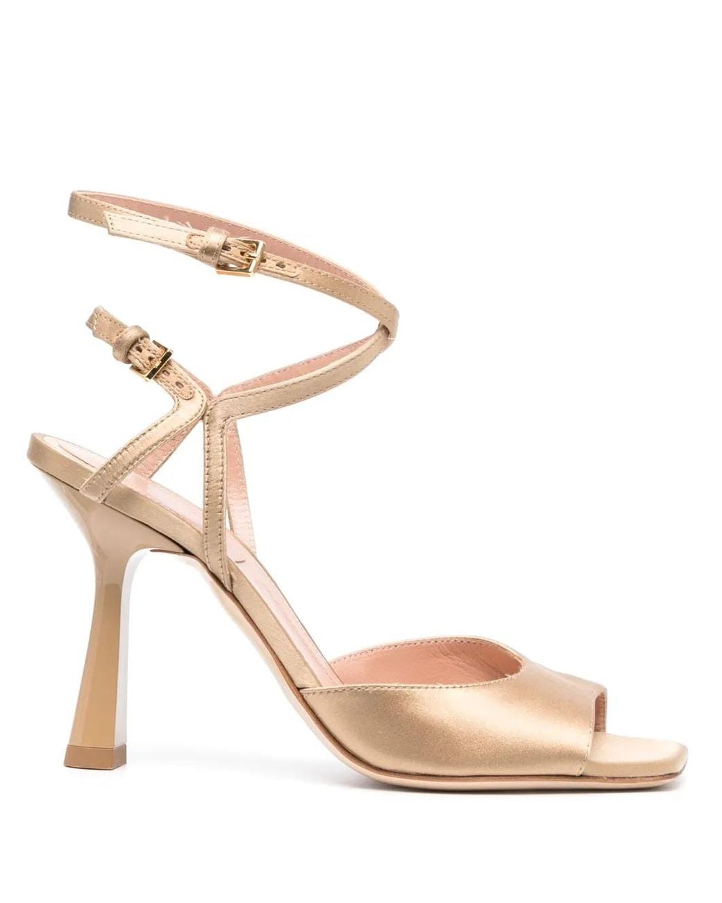 Alberta Ferretti Metallic 105Mm Ankle-Strap Sandals